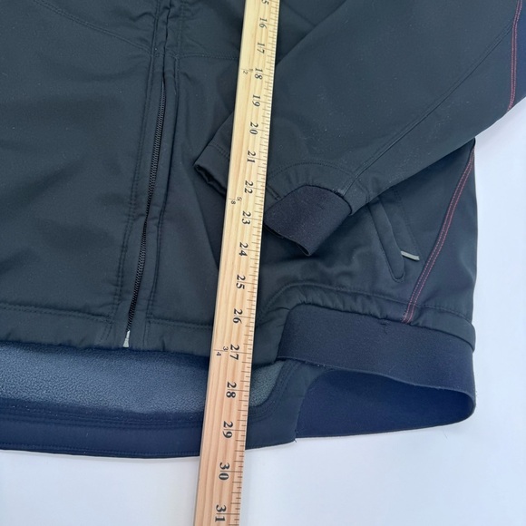 St Johns College Nike Jacket Men Large Black Full Zip Red Embroidery Soft Shell - Picture 13 of 13